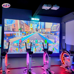 Attraction cycliste dynamique multijoueur, course de vélos AR, projection interactive pour centres familiaux ZS-IP021022 Dynamique multijoueur - Product Image 3