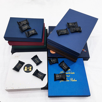 Boîte d'emballage de cadeau de chocolat de Dubaï recyclable vide de logo personnalisé Boîte de papier enduit rigide de chocolat de fantaisie de bonbon