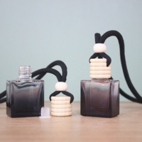 Flacon diffuseur de parfum pour voiture en verre vide de 10 ml, à suspendre au rétroviseur, pour aromathérapie et décoration
