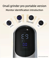 Perceuse à ongles électrique portable professionnelle 40000 tr/min avec contrôle de vitesse intelligent IA, moteur sans balais, rechargeable, pour salon de manucure