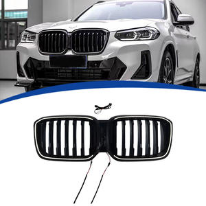 Rejilla de parrilla de parachoques delantero ABS de alta calidad con lámpara de luces rejilla LED para <span class=keywords><strong>BMW</strong></span> X3/<span class=keywords><strong>X4</strong></span> G01 G02 G08 <span class=keywords><strong>M40i</strong></span> 20i 30I LCI <span class=keywords><strong>2020</strong></span>-2024 - Product Image 1