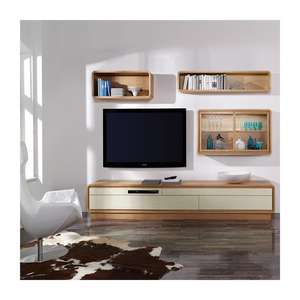 Prima <span class=keywords><strong>meuble</strong></span> <span class=keywords><strong>TV</strong></span> crème vent blanc <span class=keywords><strong>suspendu</strong></span> support <span class=keywords><strong>TV</strong></span> moderne minimaliste salon mural Suspension mur Table à thé armoire - Product Image 4