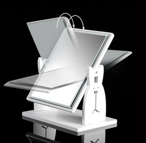 Miroir cosmétique carré en plastique PVC rotatif, miroir de maquillage de bureau pour la <span class=keywords><strong>chambre</strong></span> à coucher et la coiffeuse - Product Image 4