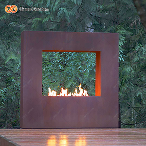 Fournisseur professionnel de foyer au gaz en acier corten, brûleur au gaz naturel, foyer extérieur portable en métal, décoration de jardin - Product Image 4