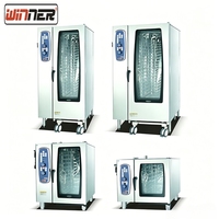 Oven Kukus Konveksi Stainless Steel 6 Lapis Kapasitas Besar Commercial Electric, Injeksi Uap Kuat, Mode Hemat Energi