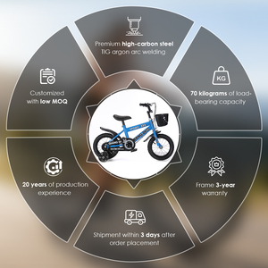 Vélo Enfant avec Panier et Roues Stabilisatrices, Tailles 12, 14, 16 Pouces, pour Enfants de 3 à 8 Ans et de 9 à 11 Ans – Offre Spéciale Usine - Product Image 3