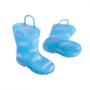 2024 günstige Großhandel Kinder Regenstiefel transparente Kinder wasserdichte Pvc-Stiefel für Jungen