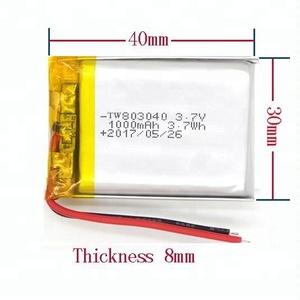 Li-ion battery 3,7 V 1500 mAh 803040 rectangular lithium-ion battery LiPo battery - Product Image 3