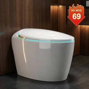 Inodoro Inteligente Automático con Sensor de Apertura y Descarga Sifónica, Autolimpiable, con Sifón en S, para Baño - Product Image 2