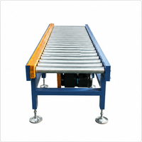 Convoyeur à rouleaux électrique à cadre en acier avec pieds réglables, marque SENTAO, antibactérien, vitesse 5m/min, garantie 1 an, tension personnalisable