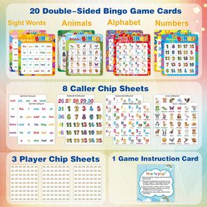 Jeu de <span class=keywords><strong>Bingo</strong></span> Alphabet Enfants Jeu de <span class=keywords><strong>Bingo</strong></span> à Mot de Vue Numéro <span class=keywords><strong>Lettre</strong></span> Animal Jeu de Société pour la Maternelle Comptage Préscolaire - Product Image 3