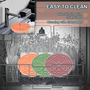 Neues Design Haustier-Fressnapf mit Langsamer Fütterung Blumenform BPA-frei Personalisierter Slow-Feeder Silikon-Hundenapf - Product Image 4