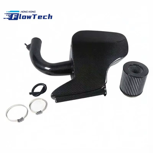 Système d'admission d'air froid FlowTech 100% fibre de carbone pour VW Golf MK7 1.4T EA211 2015-2021, nouveau filtre à haut débit, bouclier thermique - Product Image 2