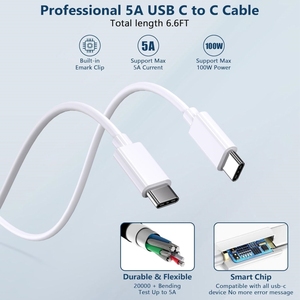Adaptateur secteur USB C 61W pour <span class=keywords><strong>MacBook</strong></span> Pro 13 pouces/12 pouces 2021, <span class=keywords><strong>2020</strong></span>, 2019, 2018, 2017, 2016, alimentation de type C - Product Image 5