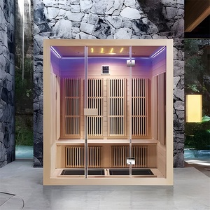 Sauna intérieur pour <span class=keywords><strong>3</strong></span> personnes Design moderne spectre complet infrarouge médical faible force électromotrice - Product Image 2