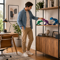 Squelette de dinosaure imprimé en 3D, figurine articulée T-Rex, ornement de bureau créatif, cadeau de collection