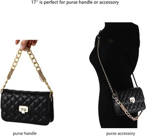 Yichain Classy Metal Tassels <b>Bag</b> Chains Purse Handles Shoulder <b>Strap</b> <b>Replacement</b> Charms Accessories Antique Gold Big - Product Image 6