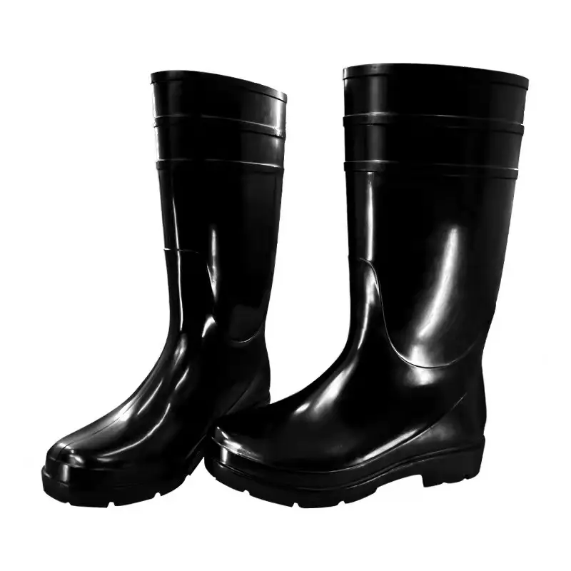 Rubber Cheap Steel PVC Non Leather Neoprene Long Work Safety Boots