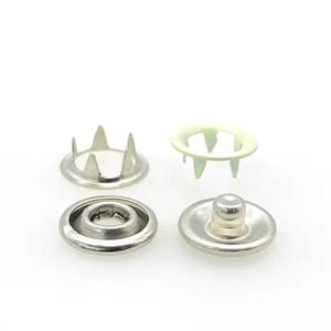 Boutons-pression métalliques en laiton à prix d'usine, 7,5 mm, 9,5 mm, 10 mm, avec anneaux et rondelles - Product Image 1
