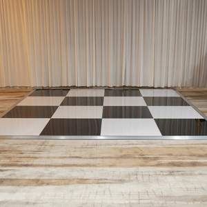 Pista da Ballo Moderna Lucida Nera <span class=keywords><strong>e</strong></span> Bianca per Matrimoni <span class=keywords><strong>e</strong></span> Feste, per Interni ed Esterni - Product Image 1