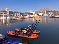 Catamarán inflable engrosado de PVC de 3,2 M, barco de ocio y kayak para plataforma de pesca e instalaciones de entretenimiento acuático