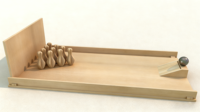 Jeu de Bowling de Table Créatif et Écologique en Bois à Assembler Soi-même avec Logo Personnalisé et Couleur Bois Naturel
