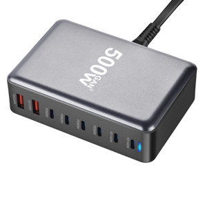 HUNDA 2025 nuevo 500W 6C2A Gan cargador USB <span class=keywords><strong>C</strong></span> escritorio rápido 8 puertos USB tipo 3,0 carga rápida PD adaptador con SAA UKCA ETL CE FCC Rohs - Product Image 4