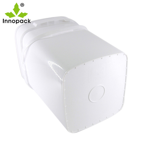 white clear 6.5 gallon <b>buckets</b> square <b>plastic</b> <b>bucket</b> with lid and handle - Product Image 2