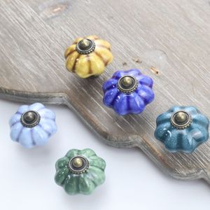 Poignée de meuble <span class=keywords><strong>Vintage</strong></span> à trou unique, poignée de porte d'armoire à vêtements, poignée de vieille citrouille - Product Image 4