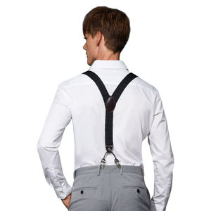 Profession eller Hersteller Herren Hosen Hosenträger Braun Elastische und Leder Clip Hosenträger - Product Image 3