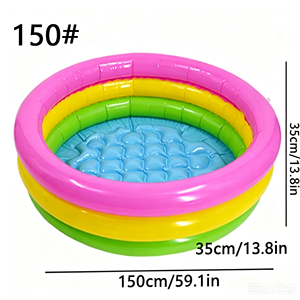 <span class=keywords><strong>Piscina</strong></span> Inflable <span class=keywords><strong>Redonda</strong></span> con Fondo de Burbujas y Pelotas Rebotantes, Material de PVC para Nadar y Pescar - Product Image 4