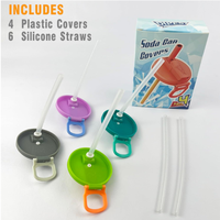 Haute Qualité Prêt Stock Coloré Réutilisable Potable Étanche De Qualité Alimentaire Silicone Couvercle Canette Soda Couverture