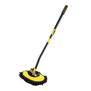 Bymaocar <b>Car</b> Wash <b>Mop</b> Retractable Aluminum Alloy Chenille Brush Curved Handle For <b>Car</b> Cleaning - Product Image 4