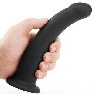 SEXBAYシリコーンディルドアナルプラグベントベース付き人工ペニスバットプラグ女性と男性用 - Product Image 2