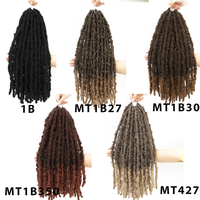 Extensions de cheveux synthétiques pré-bouclées effet vieilli, style Butterfly Locs, Faux Locs, tresses au crochet pour femmes noires, longues, ombrées