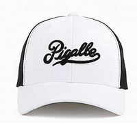 Gorra de béisbol clásica de malla frontal de algodón con ala curva de 6 paneles, gorra de camionero con bordado 3D de alta calidad personalizada