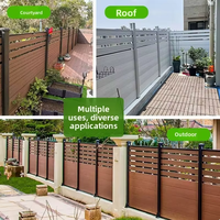 Clôture extérieure en bois-plastique de Foshan, design moderne, surface texturée, anti-corrosion, imperméable, pour cour, jardin, balcon