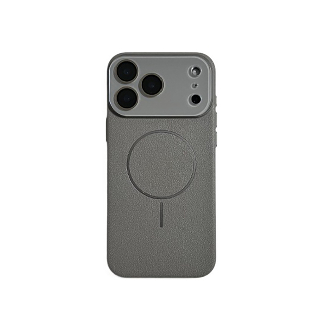 Leather Texture Magnetic Phone Case for iPhone 17 Pro Max 16 Support Wireless Charging Anti-Fall Shockproof Protective Cover