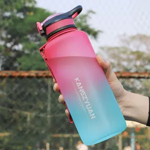 Custom Red Water Bottle Latest 1.5L Plastic Water Bottle Tank With Silicone Nozzle For Sublimation