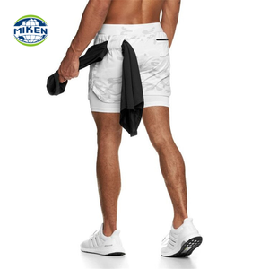 Celana Pendek Olahraga Fitness 2 in 1 Berkualitas Tinggi, Kompresi Khusus, Cepat Kering, Pinggang Elastis, Bernapas - Product Image 3