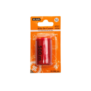 Filo da Cucito Iln 500M 40S/2 Poliestere Colore Rosso per Progetti di Cucito - Product Image 1