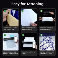 Machine de transfert de tatouage portable MHT-M8, imprimante copieuse de tatouage temporaire pour accessoires de maquillage permanent