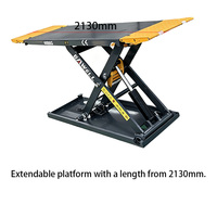 Elevador de Tijera Hidráulico Portátil de Doble Cilindro para Autos, de 4 Toneladas, Elevación Media, Alta Resistencia, Altura de Elevación de 1000 mm, Fuente de Alimentación de 220V/240V/380V