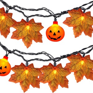 Mini guirlandes lumineuses LED en forme de citrouille, décorations pour Halloween, Pâques, la Fête de l'Indépendance, accessoires de festival d'intérieur avec fantômes et crânes - Product Image 5