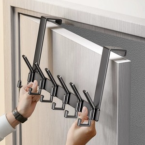Perchero de pared con ganchos, autoadhesivo, sin necesidad de taladrar, diseño minimalista para almacenamiento en cocina y baño - Product Image 2