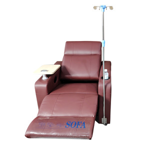 Fauteuil de perfusion médical électrique en cuir 925 Cantonese Film Sofa avec poteau IV - Product Image 3