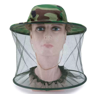 Cappello da Apicoltore Pieghevole Portatile Anti-Insetti e Anti-Zanzare in Poliestere Mimetico con Sciarpa, Capacità 1L, Cappello da Pesca - Product Image 5