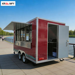 Café mobile, restauration, cuisine de rue, remorque de vente ambulante, chariot à hot-dogs remorquable - Product Image 2