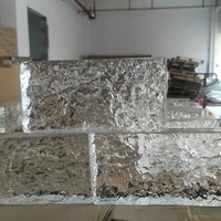 Brique de verre creuse carrée ultra-transparente effet cristal pour cloison de salle de bain, brique industrielle creuse colorée tendance