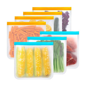 Bolsas de Almacenamiento de Alimentos con Cierre Hermético, Reutilizables, Aptas para Congelador, con Logotipo Personalizado, Bolsas de Polietileno con Sellado de Tres Lados, Bolsas de Almacenamiento de Alimentos con Autosellado - Product Image 1